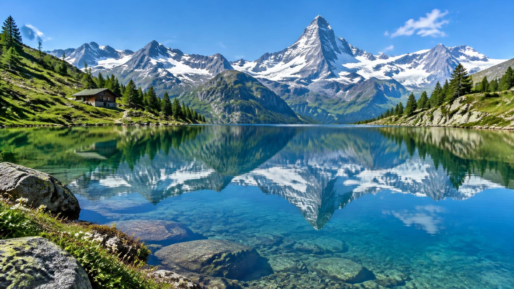 swiss alpine lake