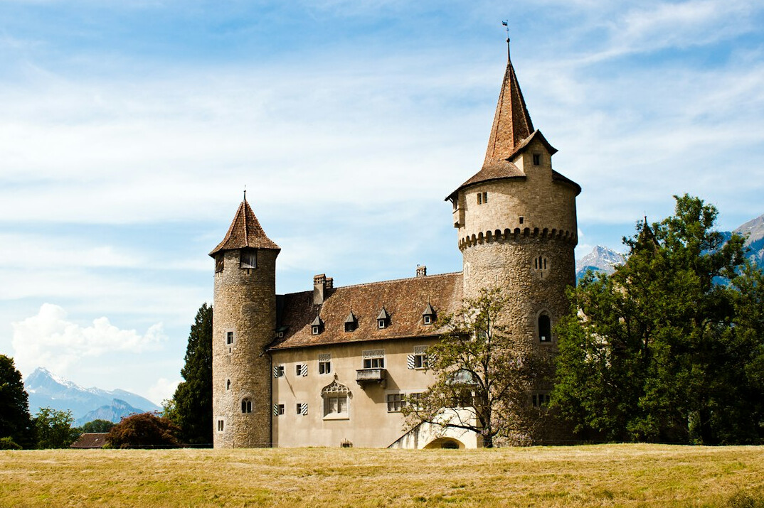 old swiss castle exterior
